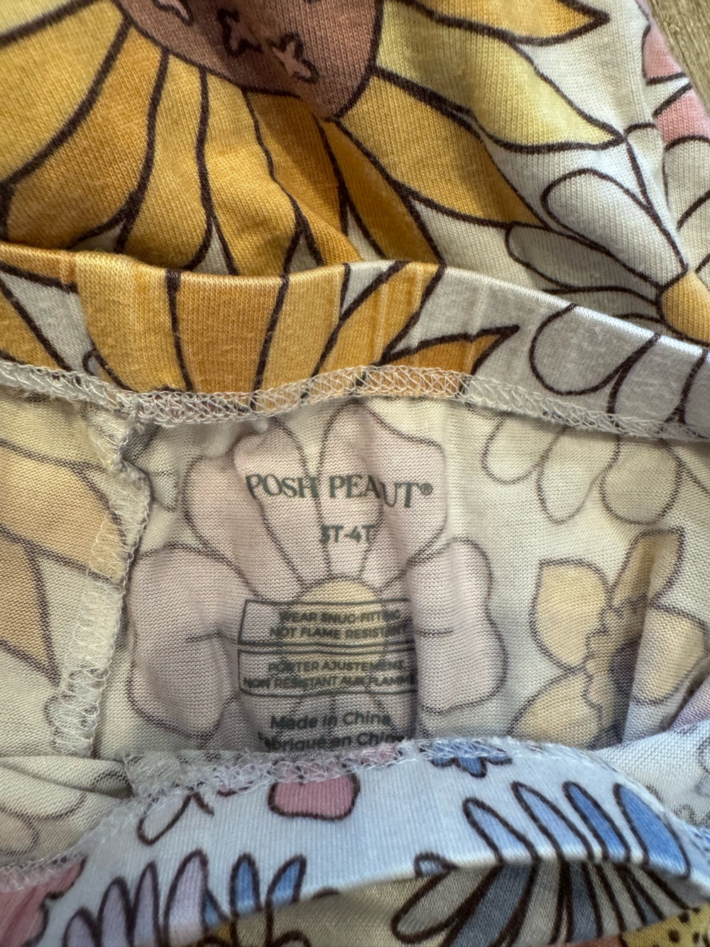 POSH PEANUT 2 piece bamboo pjs; floral pjs; toddler pjs - Picture 4 of 6